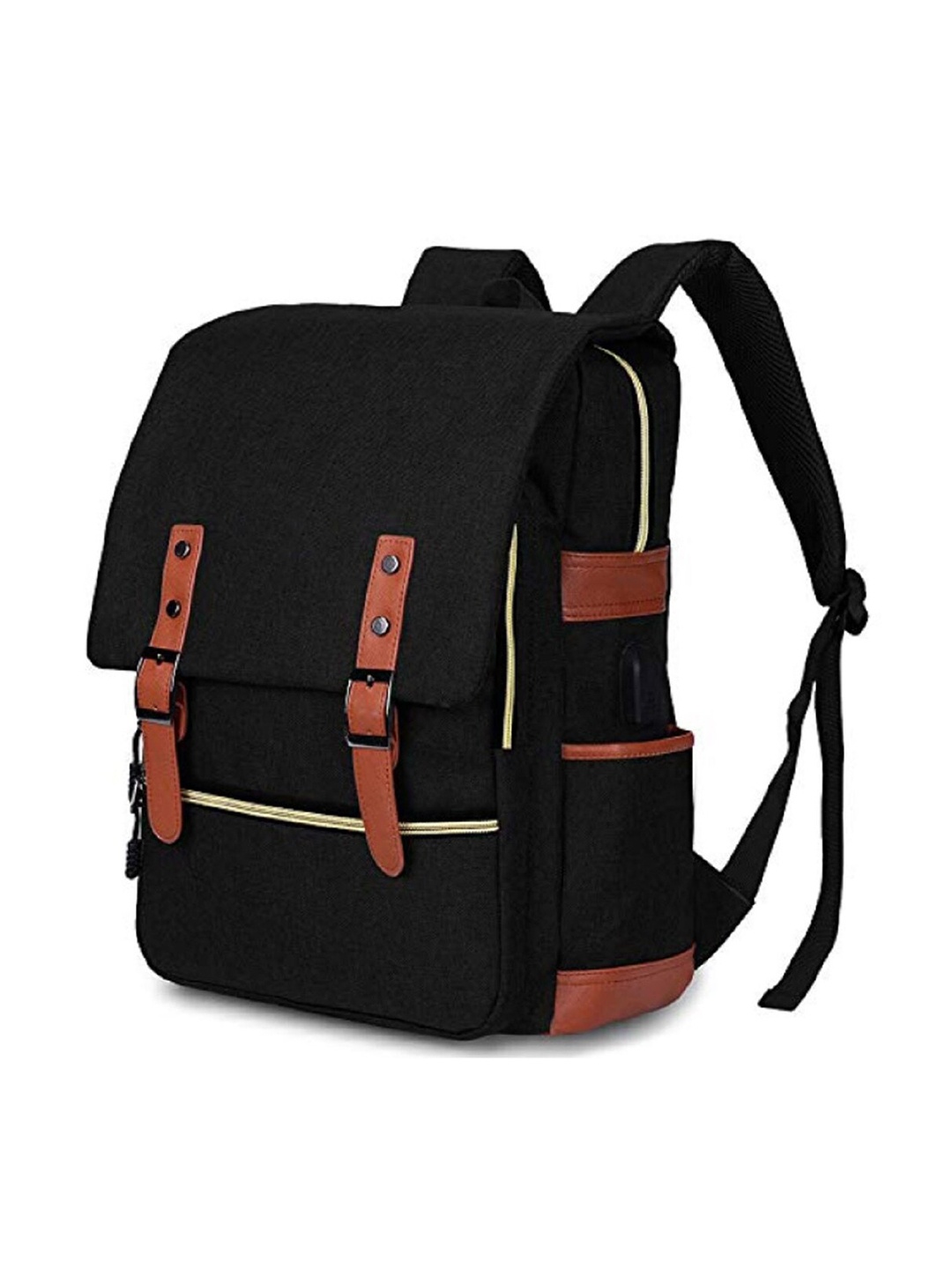 

CONTACTS Unisex Black USB Charging Port 15 Inch Laptop Bag