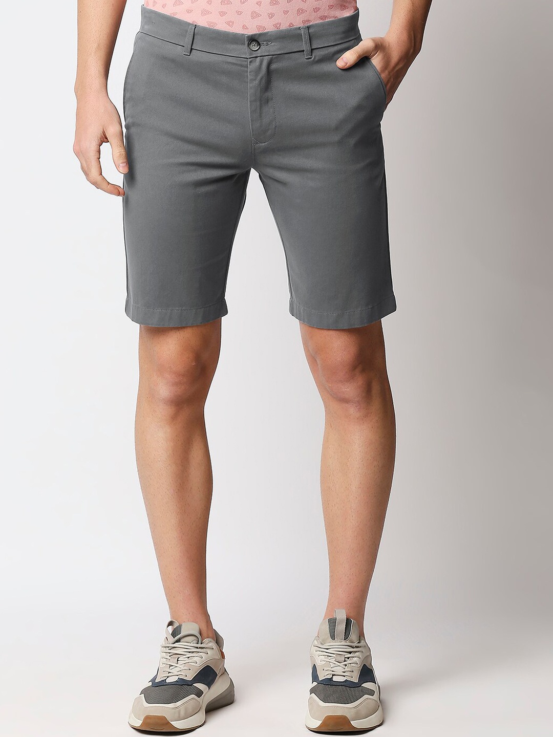 

Basics Men Grey Pure Cotton Shorts