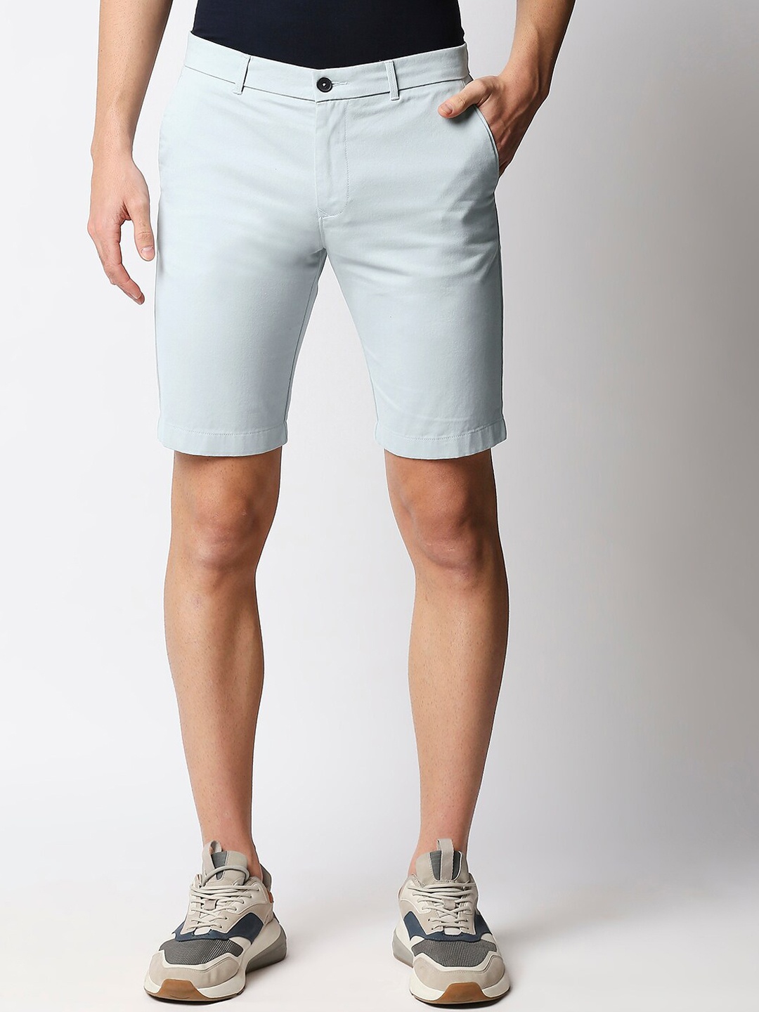 

Basics Men Blue Pure Cotton Shorts