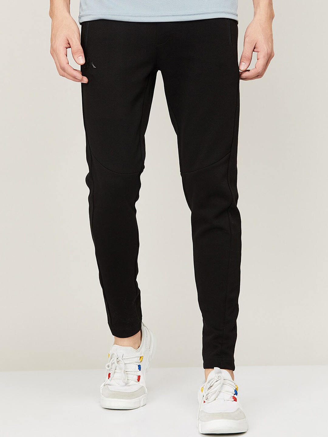 

Kappa Men Black Solid Cotton Track Pants
