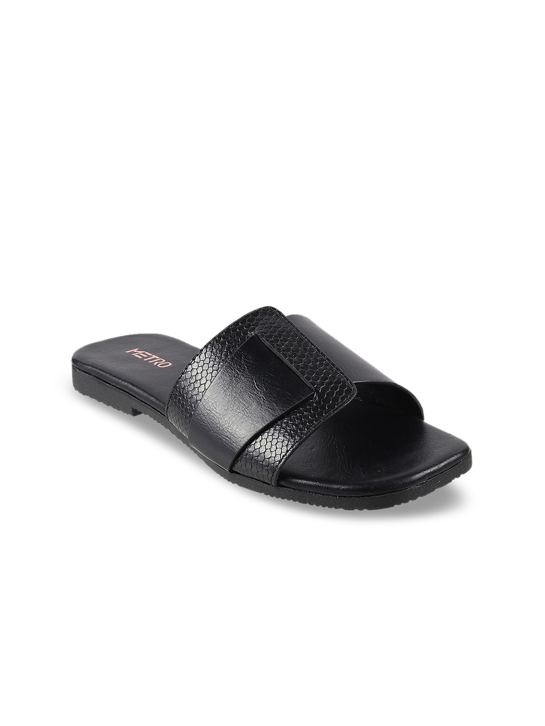 

Metro Women Black Open Toe Flats