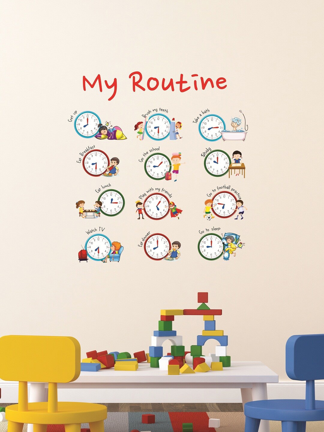

WALLSTICK White & Blue Vinyl Large Wall Sticker
