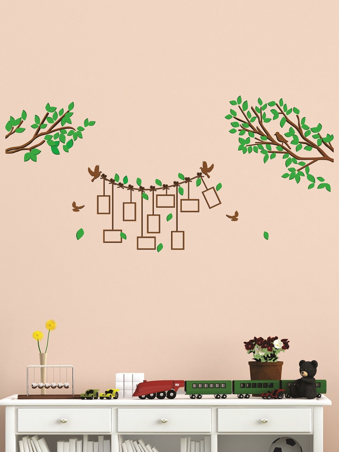 

WALLSTICK Green & Brown Large Vinyl Sticker