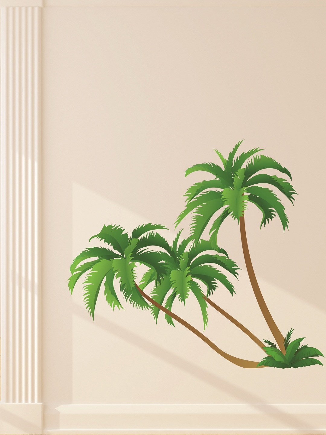 

WALLSTICK Green & Brown Large Vinyl Wall Sticker