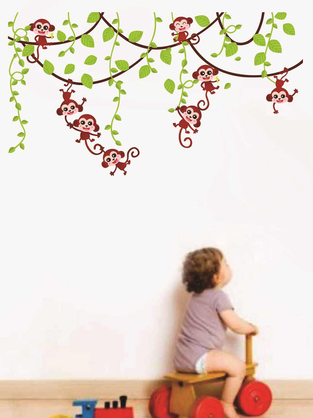 

WALLSTICK Green & Brown Large Vinyl Wall Sticker
