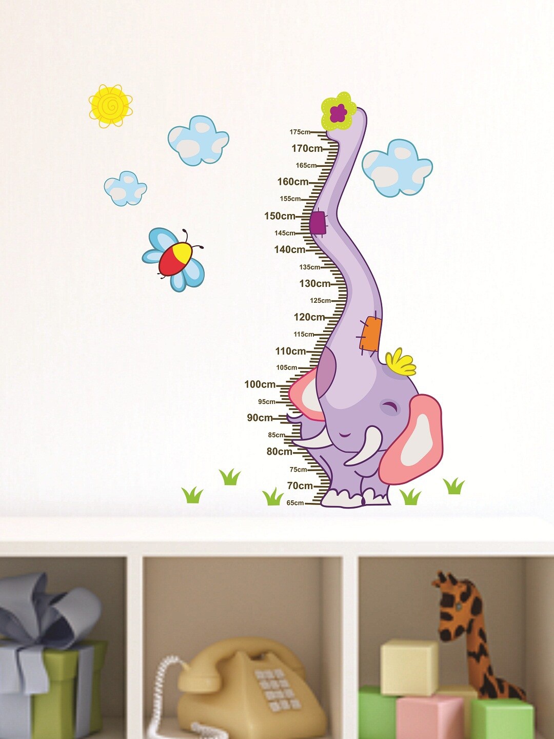 

WALLSTICK Lavender Elephant Large Vinyl Wall Sticker