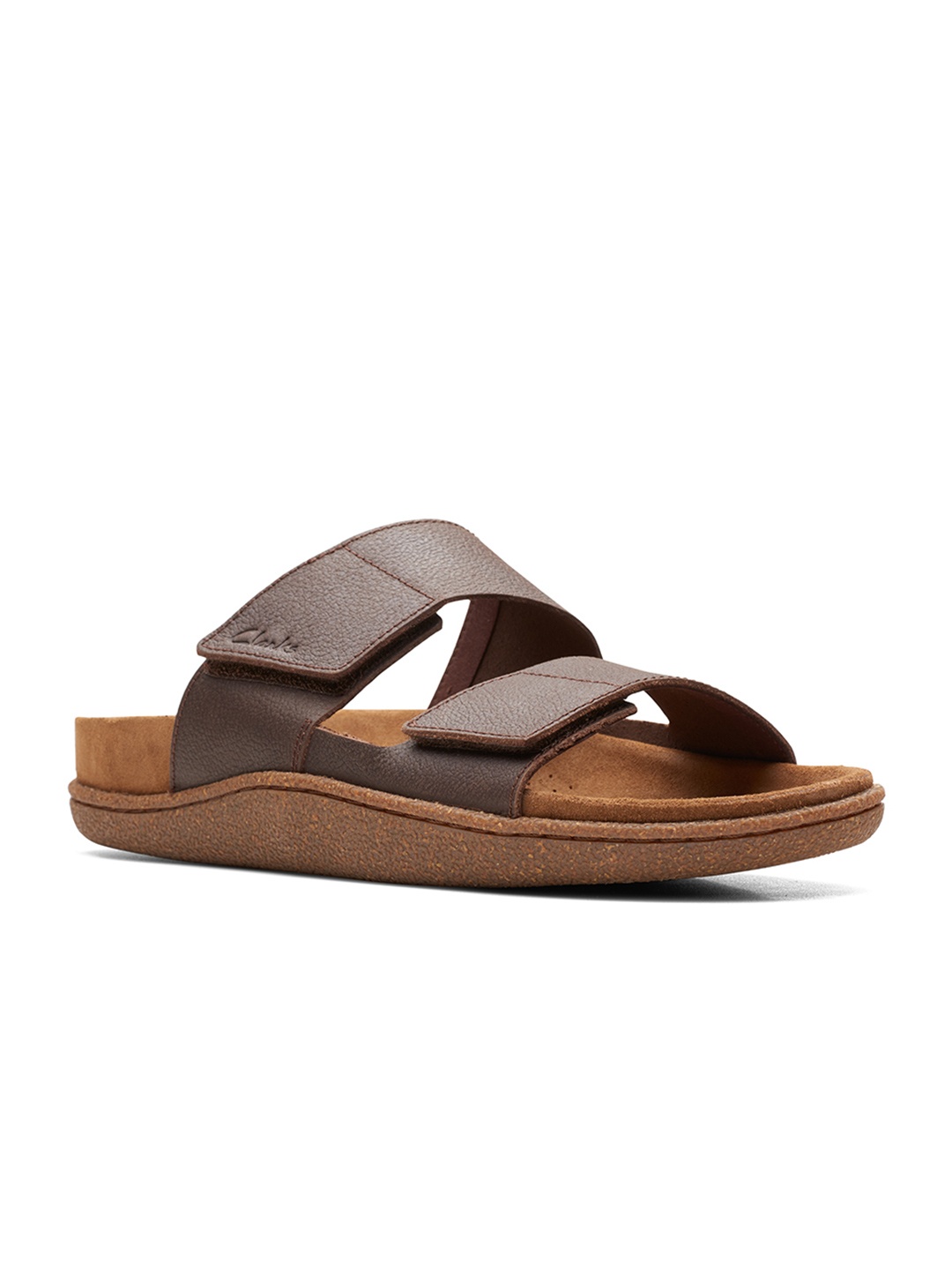 

Clarks Men Brown Nubuck Leather Comfort Sandals