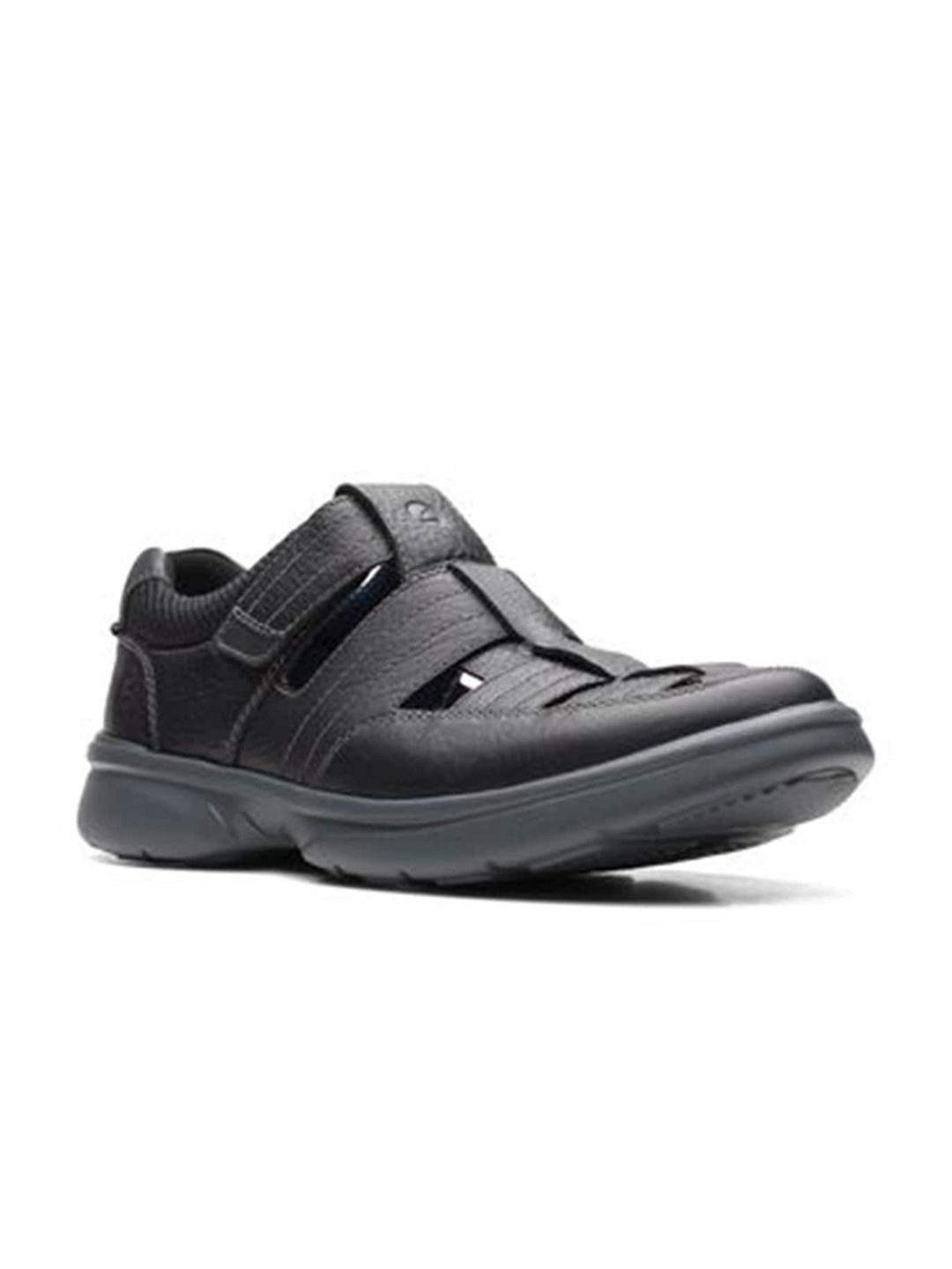 

Clarks Men Black Woven Design Leather Clogs
