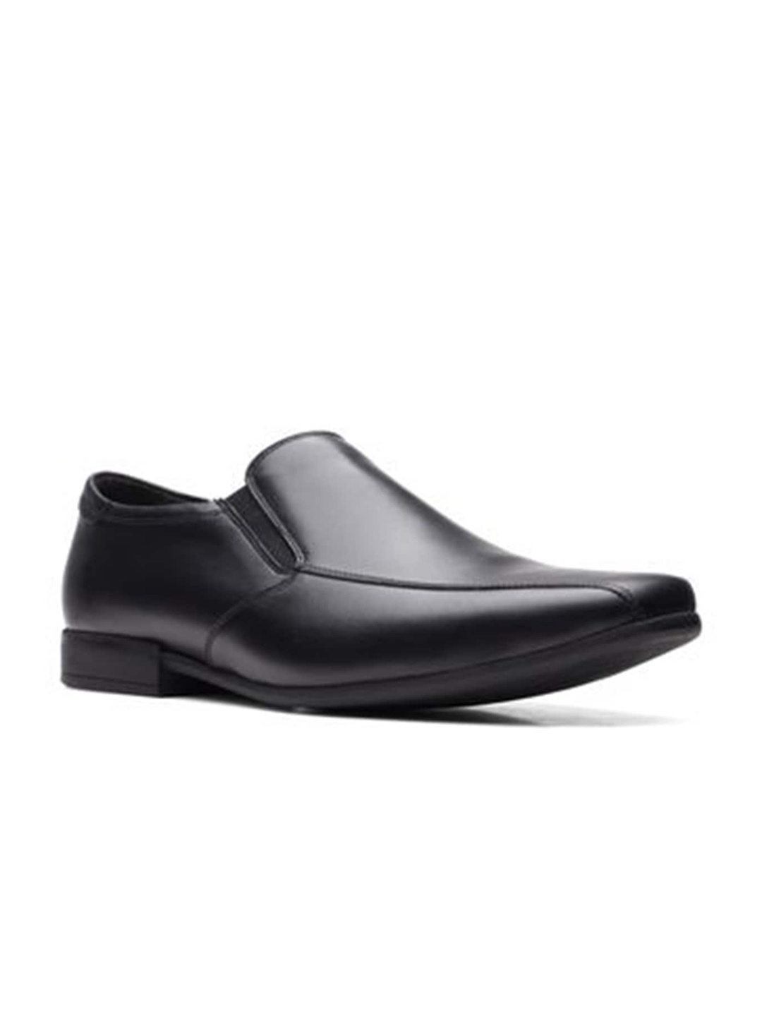 

Clarks Men Black Solid Leather Slip-On Sneakers