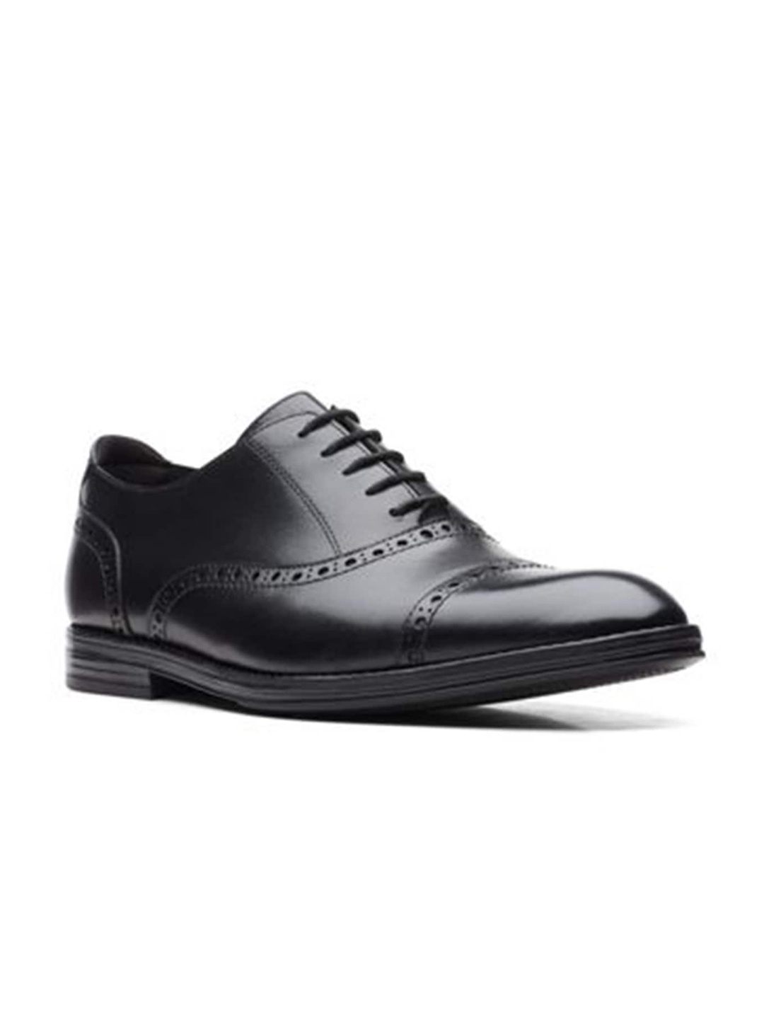 

Clarks Men Black Perforations Brogues