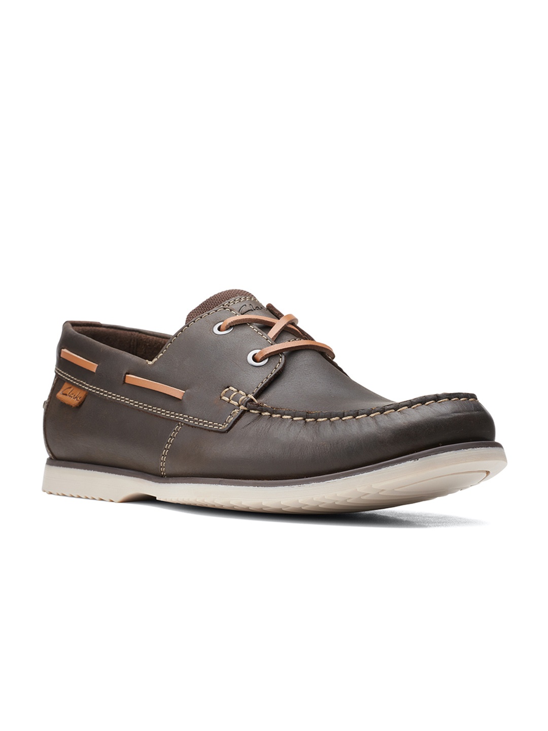 

Clarks Men Brown Perforations Leather Derbys