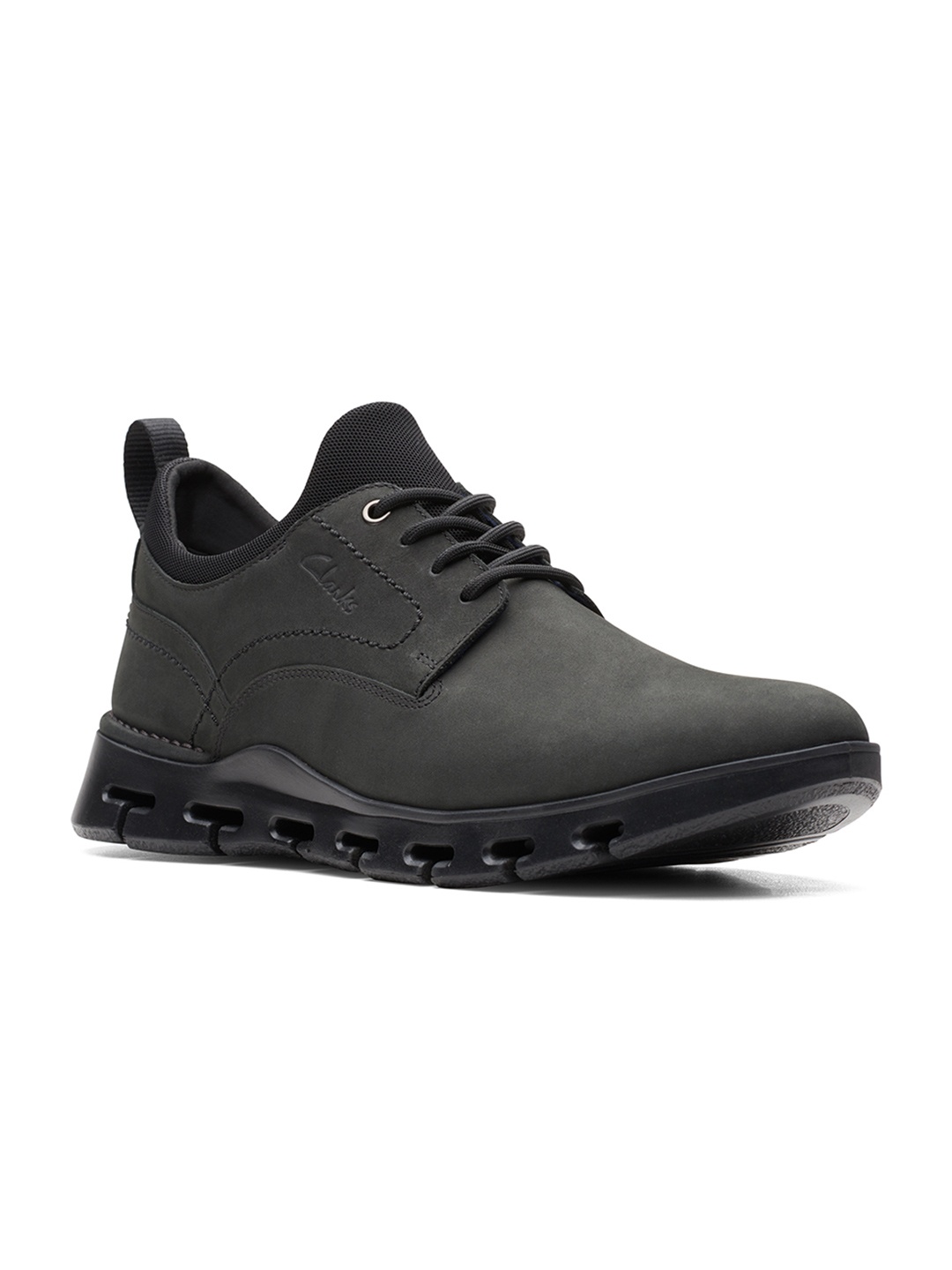 

Clarks Men Grey Solid Derbys Shoes