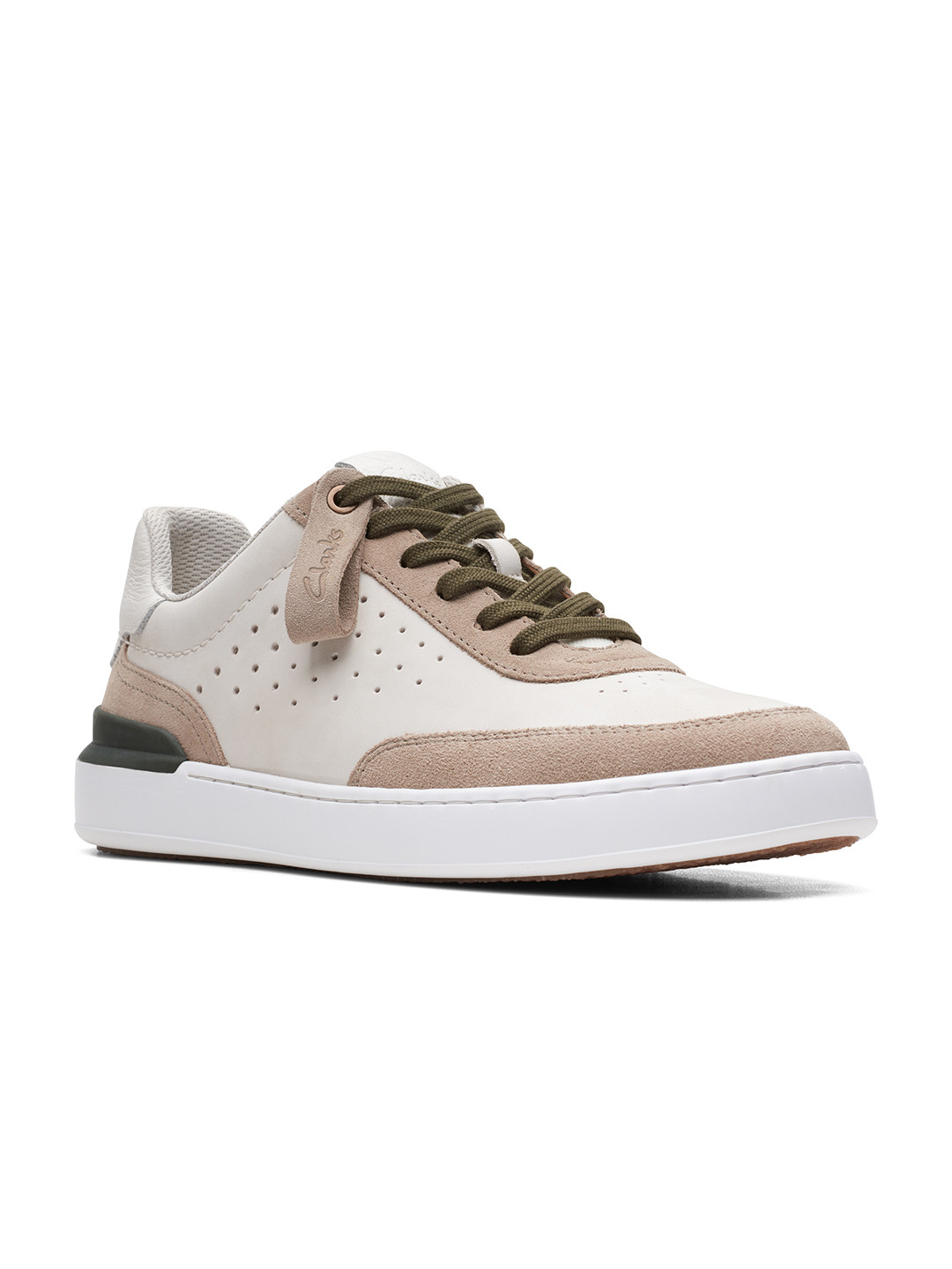 

Clarks Men White Perforations Regular Sneakers