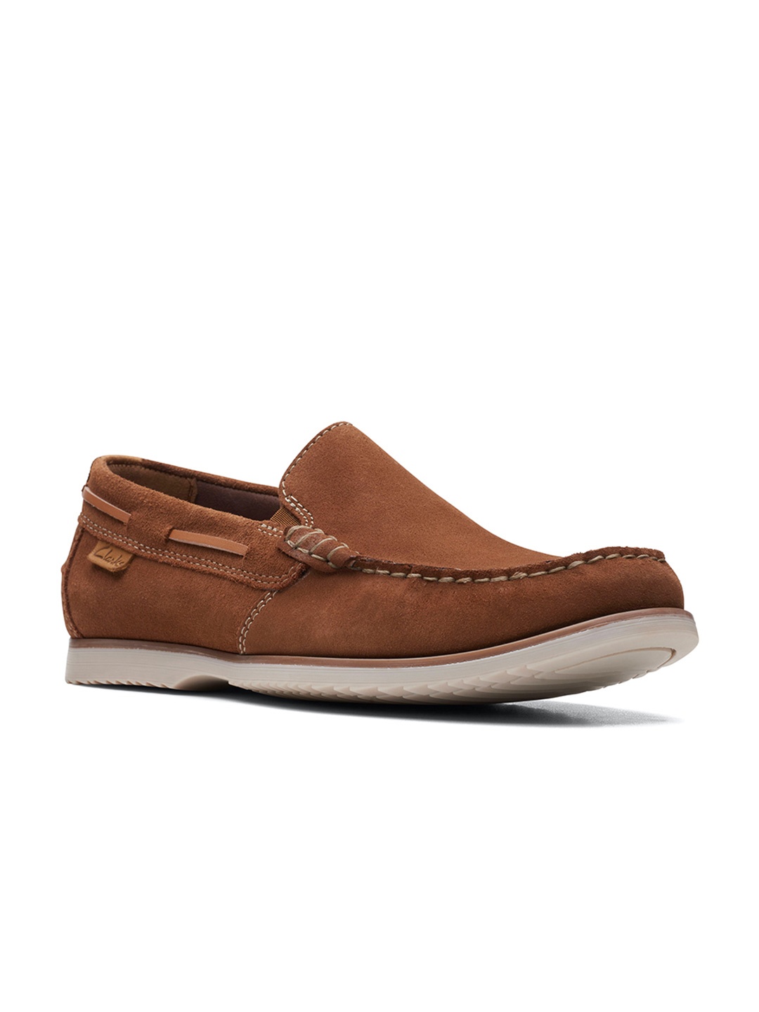 

Clarks Men Brown Textured Suede Loafers