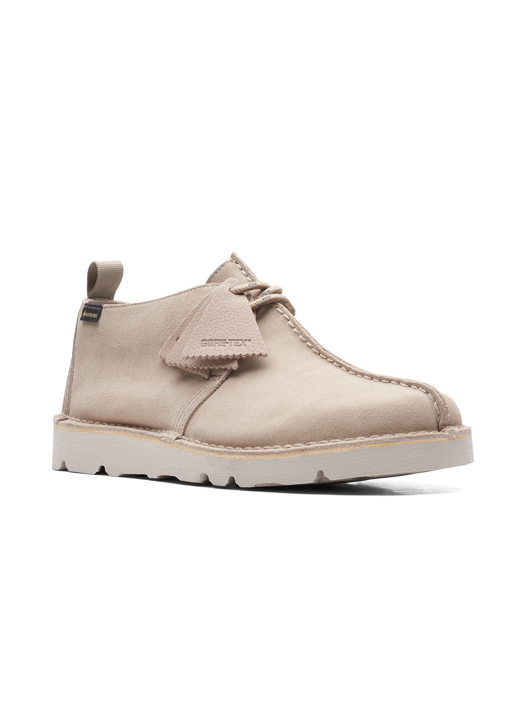 

Clarks Men Beige Suede Flat Boots