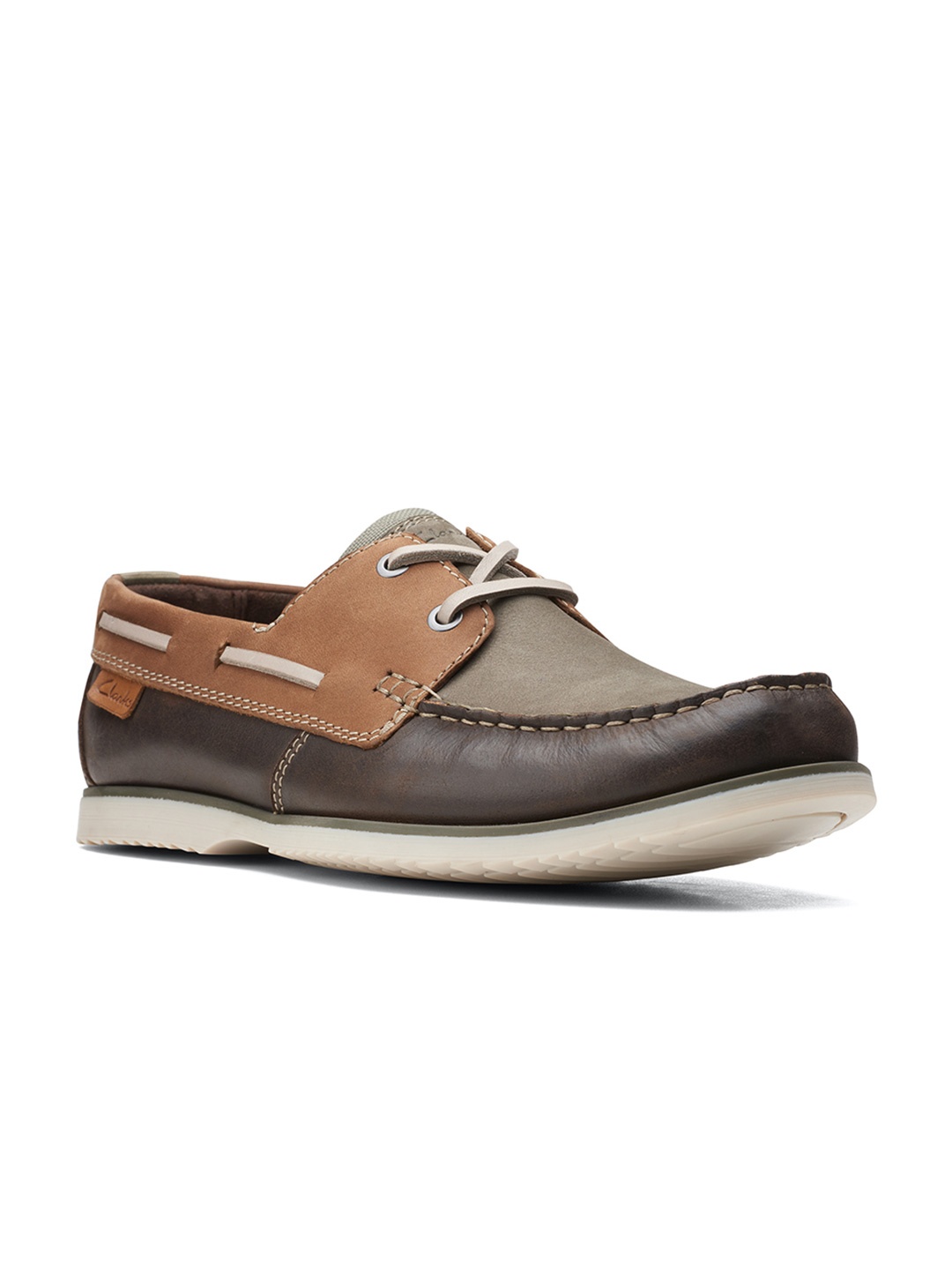 

Clarks Men Tan & Brown Colourblocked Nubuck Sneakers