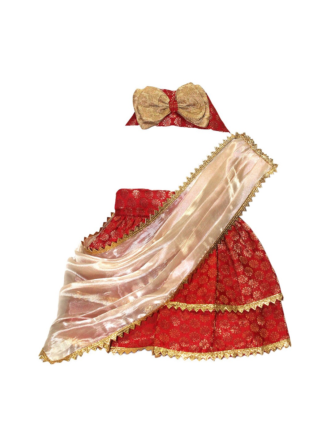 

Lulala Red & Gold-Coloured Traditional Dog Dresses