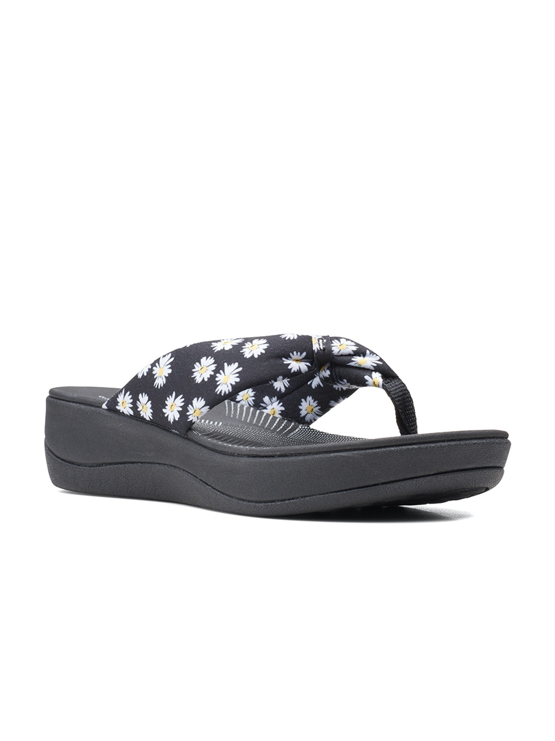 

Clarks Women Black Printed Open Toe Flats