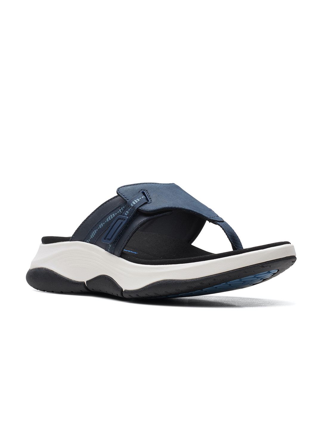 

Clarks Women Navy Blue Textured Open Toe Flats
