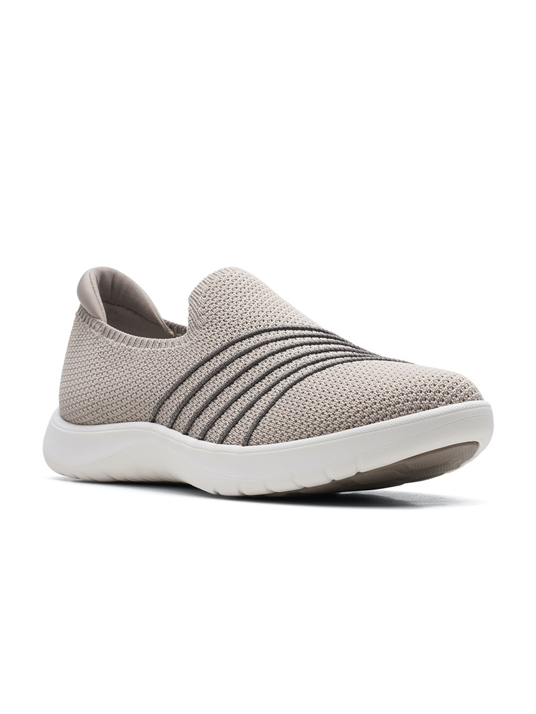 

Clarks Women Grey Woven Design Slip-On Sneakers