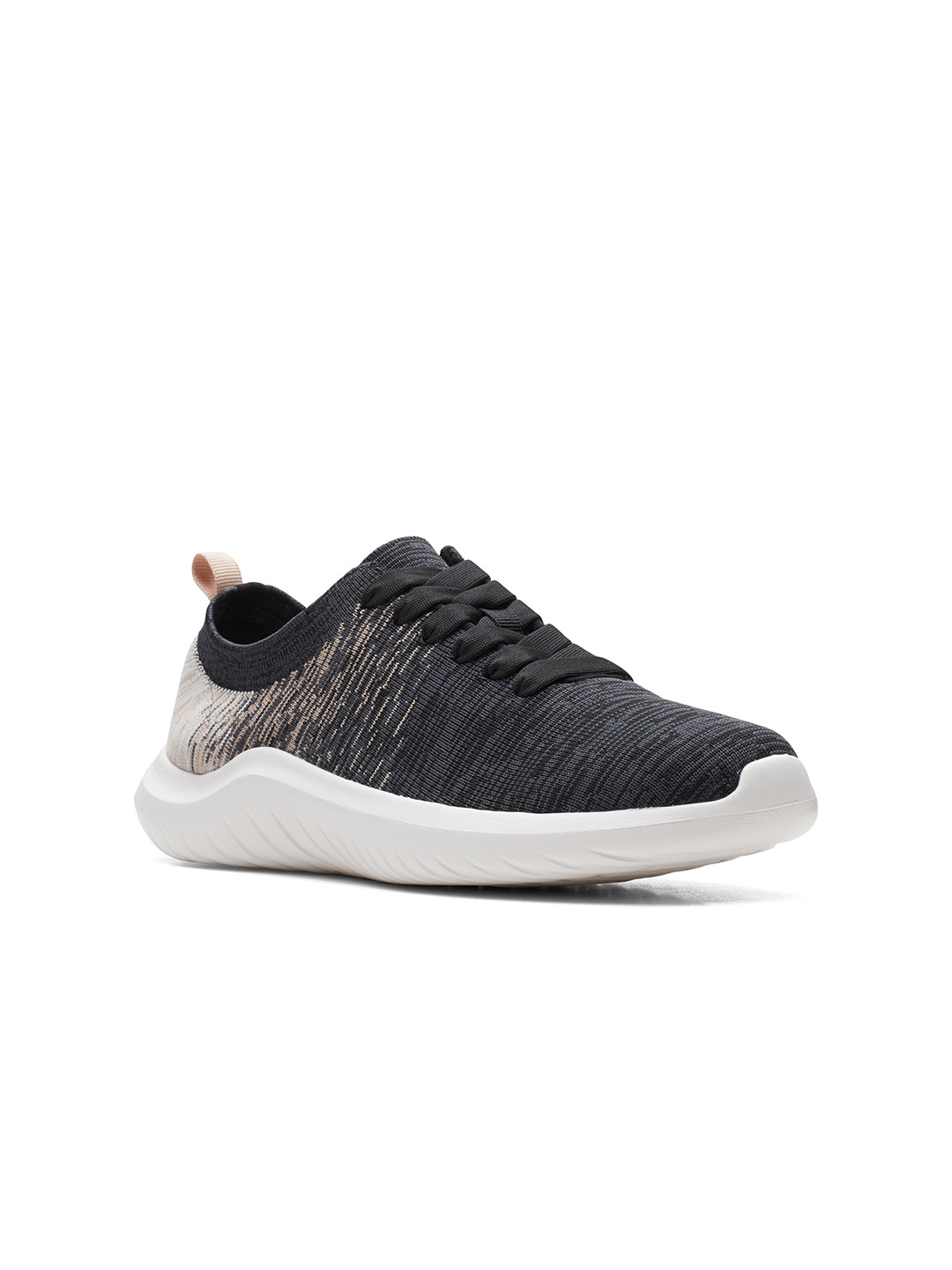 

Clarks Women Black & White Woven Design Sneakers