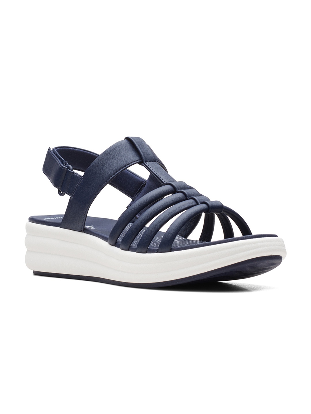 

Clarks Open Toe Strappy Flatform Gladiators, Navy blue