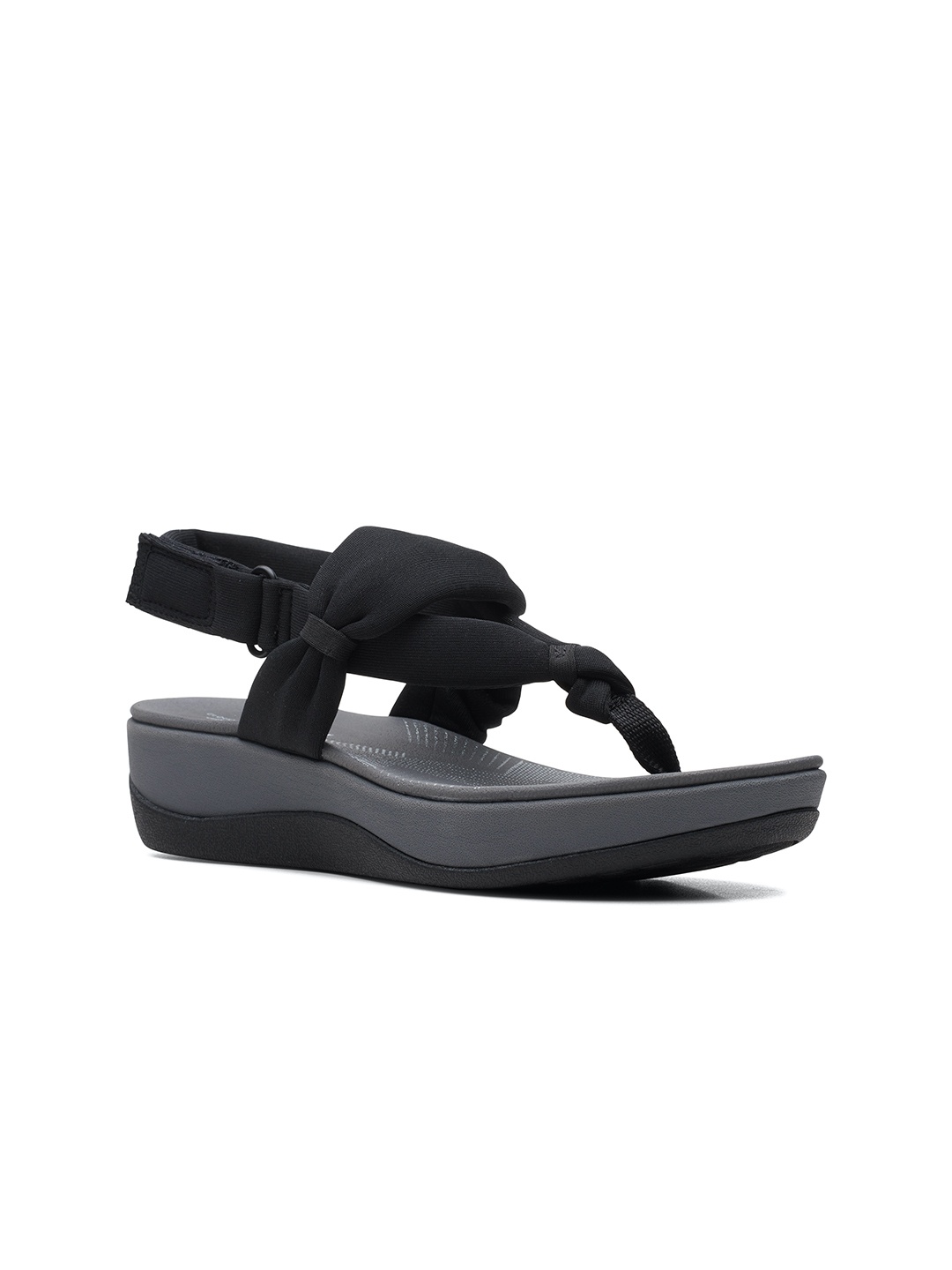 

Clarks Women Black Open Toe Flats