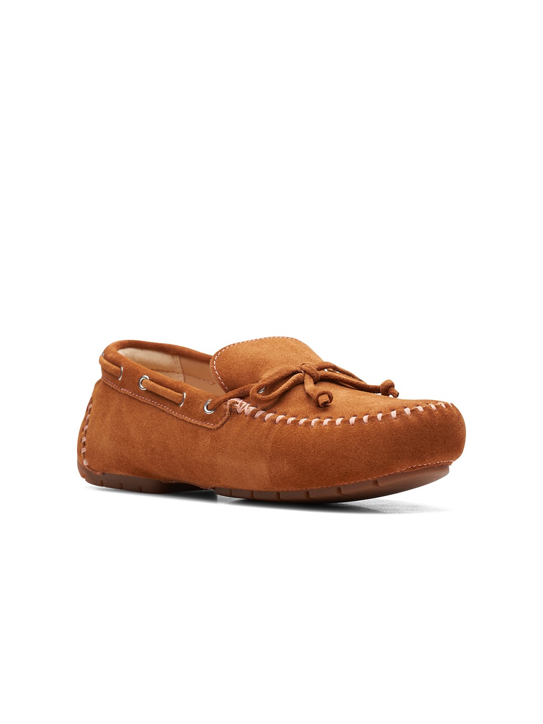 

Clarks Women Brown Suede Boat Shoes