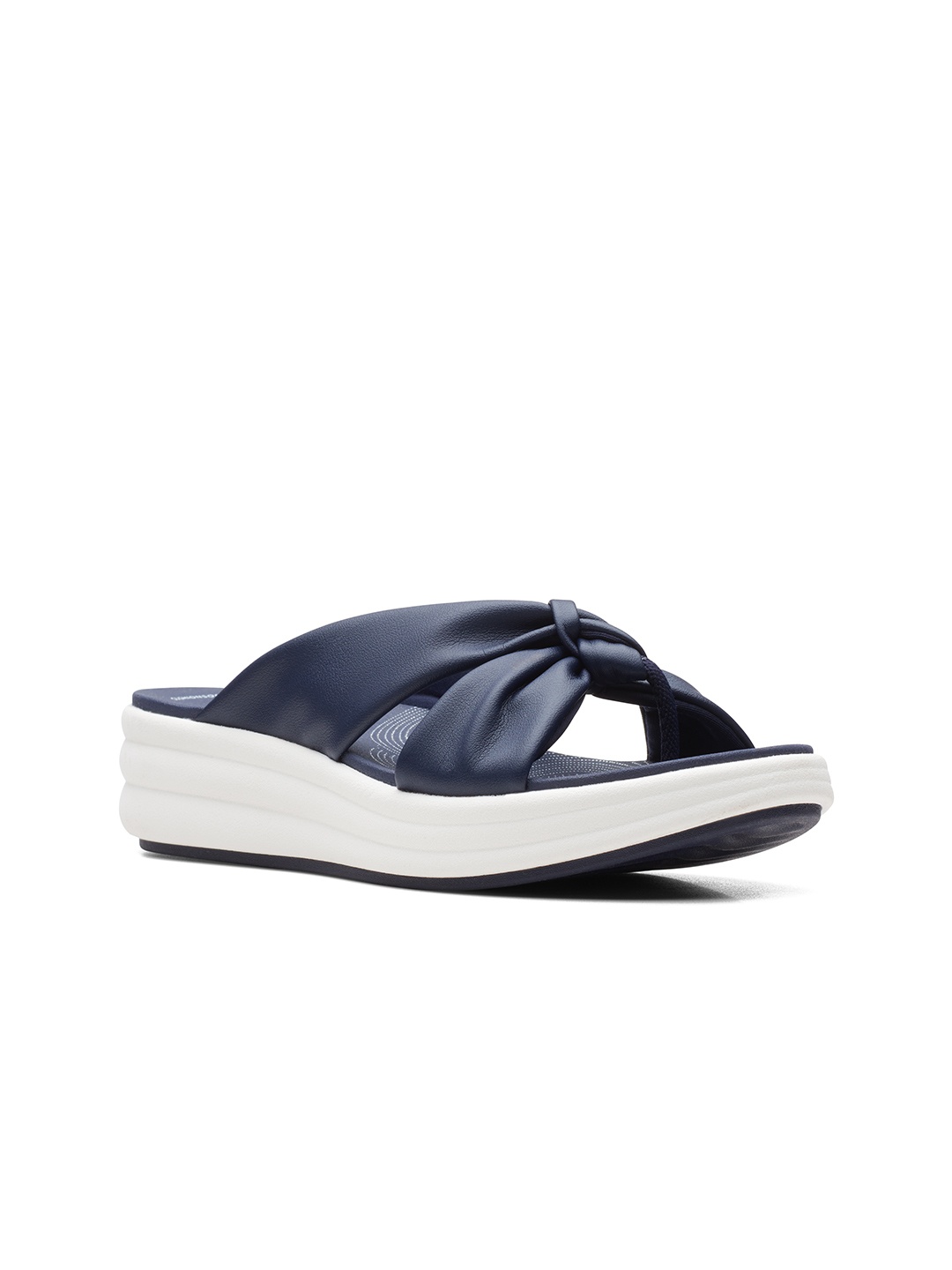 

Clarks Knotted Open Toe Flatform Heels, Navy blue