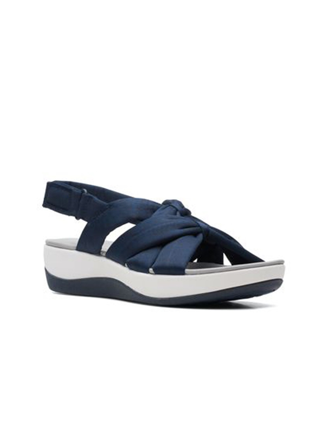 

Clarks Women Navy Blue Woven Design Open Toe Flats
