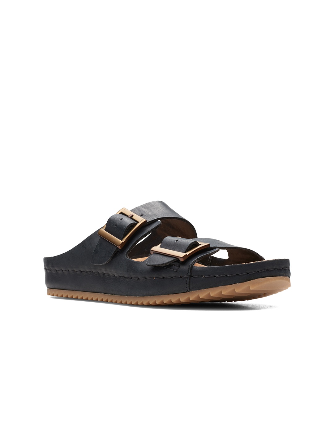 

Clarks Women Black Open Toe Flats