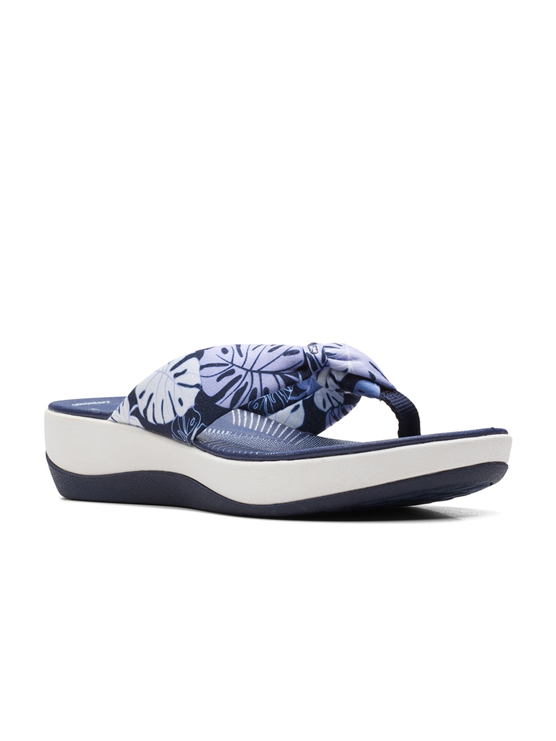 

Clarks Blue & White Printed Comfort Sandals