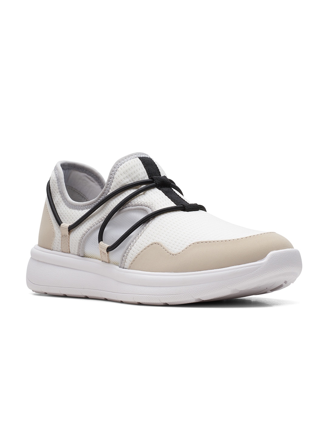 

Clarks Women White Perforations Slip-On Sneakers