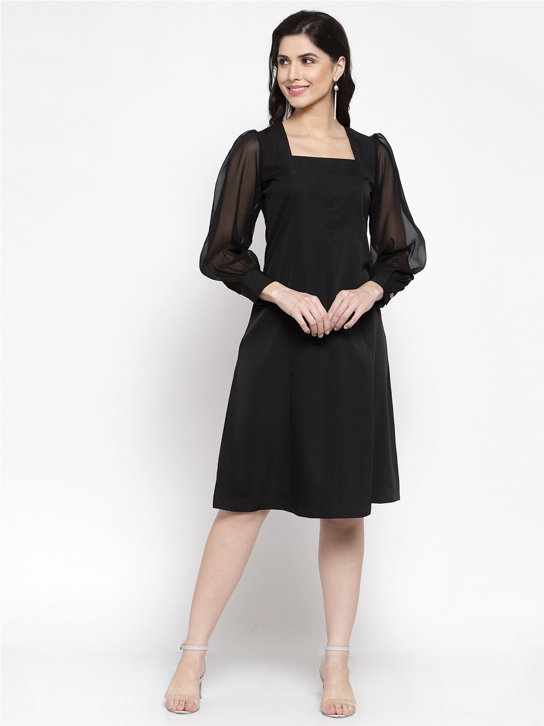 

Selvia Black Liva A-Line Dress
