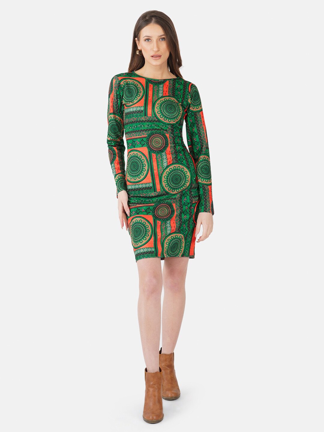 

Selvia Green Scuba Bodycon Dress