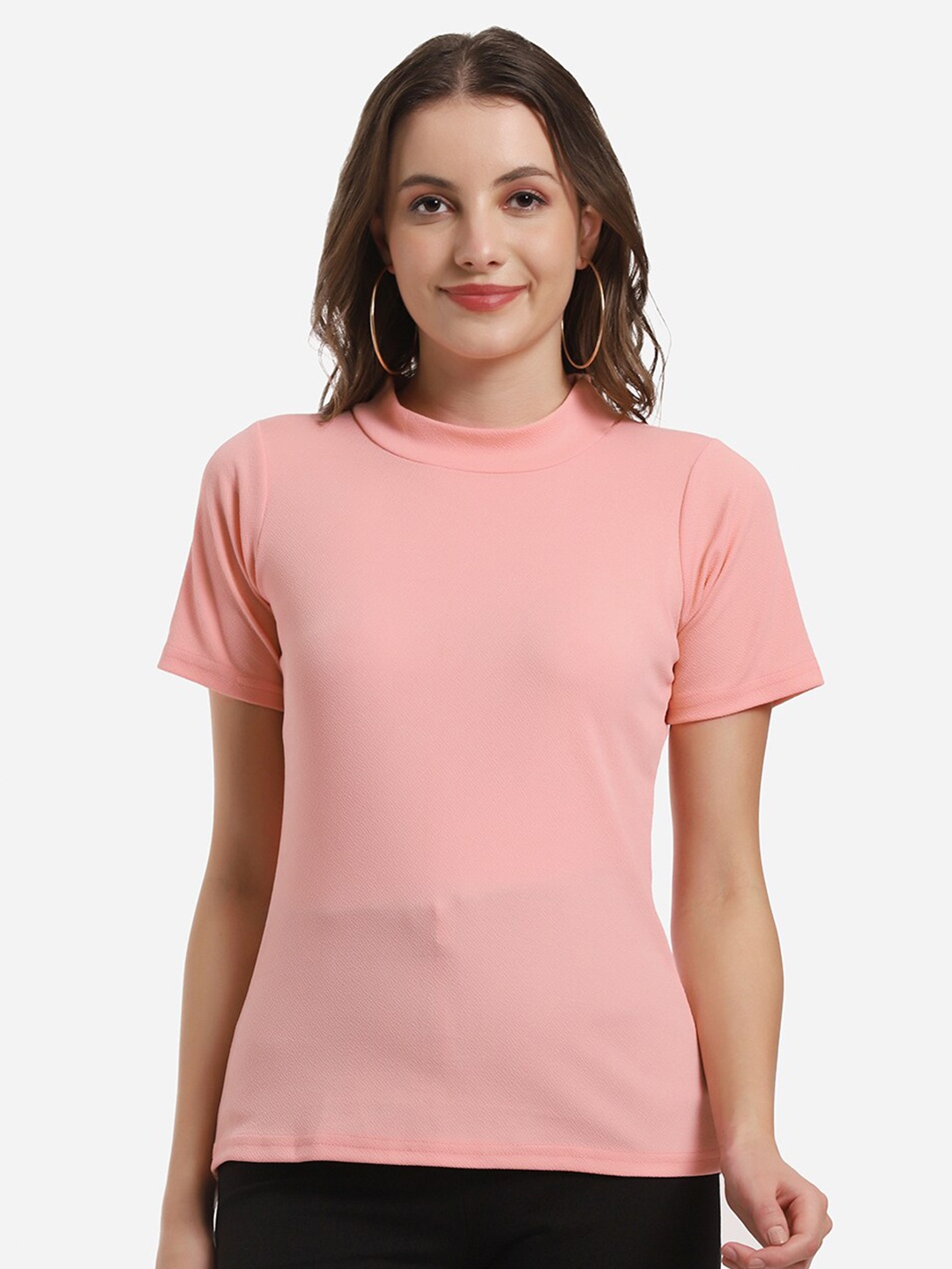 

Selvia Peach-Coloured Solid Top