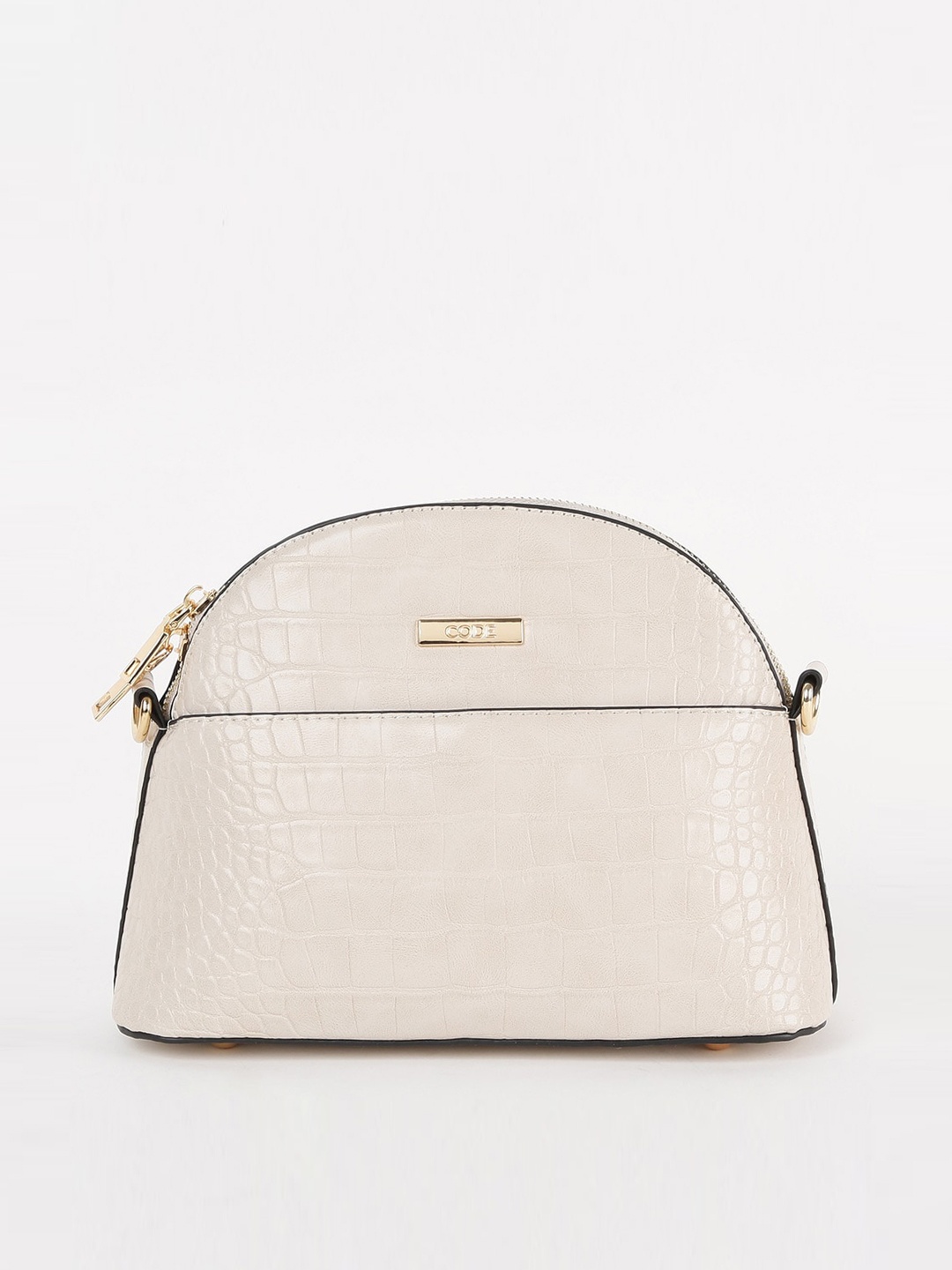 

CODE by Lifestyle Beige Structured Sling Bag