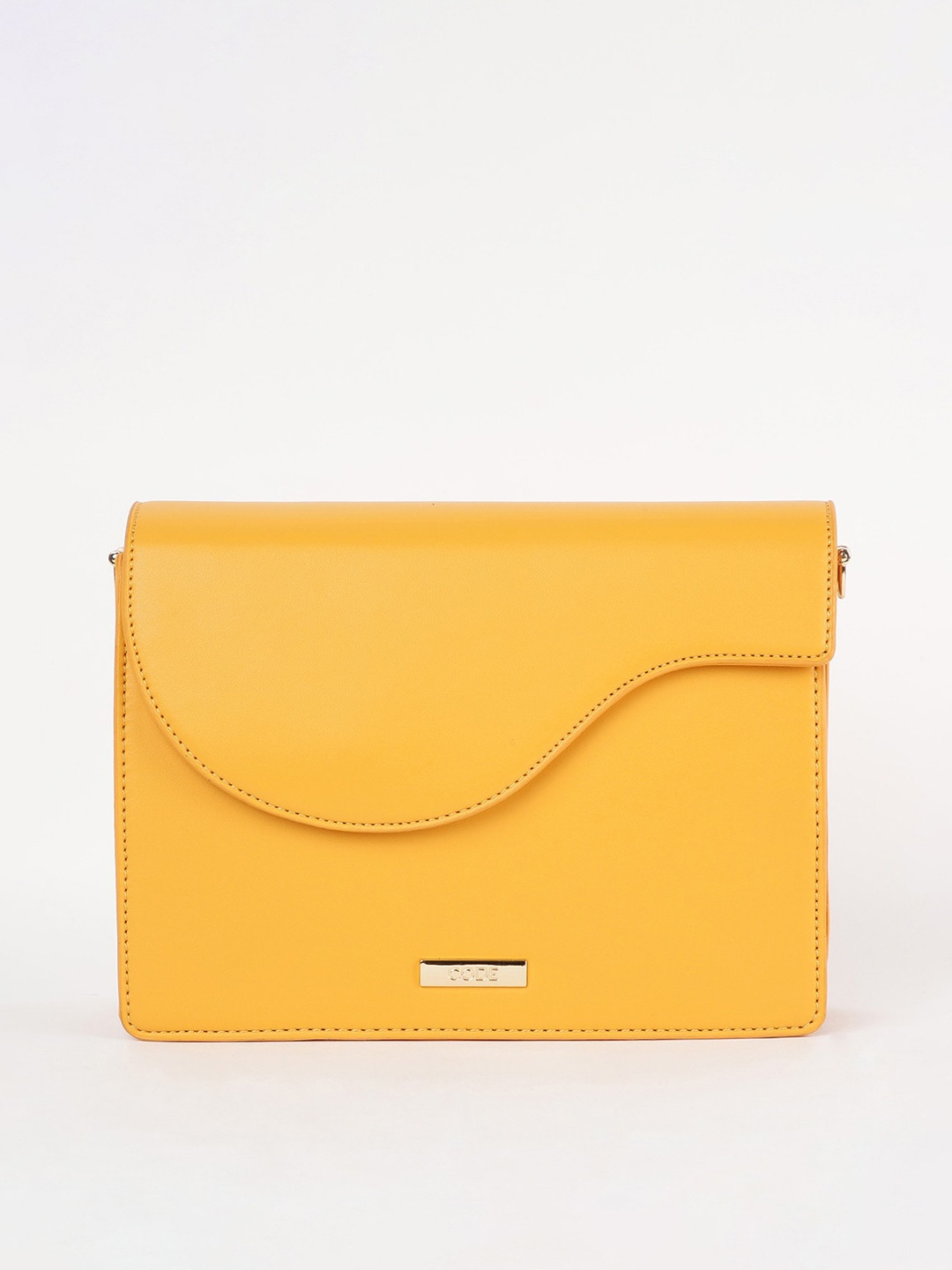 

CODE by Lifestyle Women Mustard Yellow Structured Sling Bag
