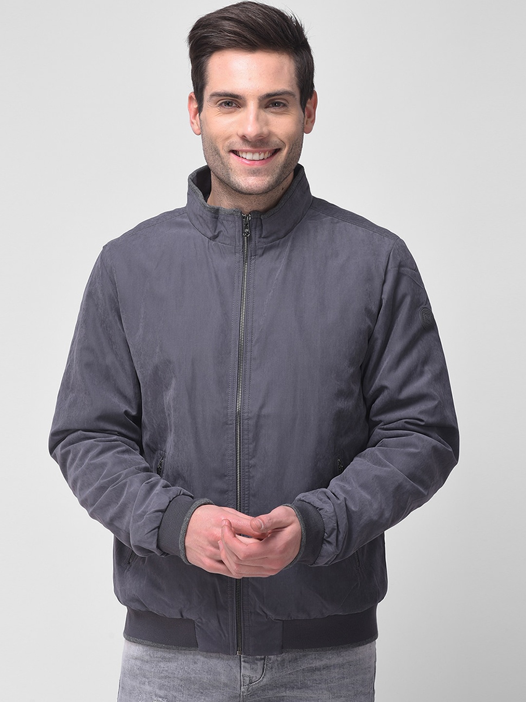 

Woodland Men Grey Bomber Jacket