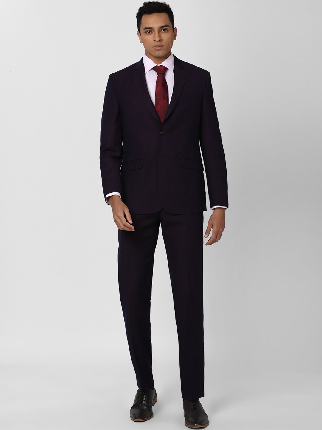 

Van Heusen Men Navy Blue Solid Single-Breasted Slim-Fit 2-Piece Formal Suit