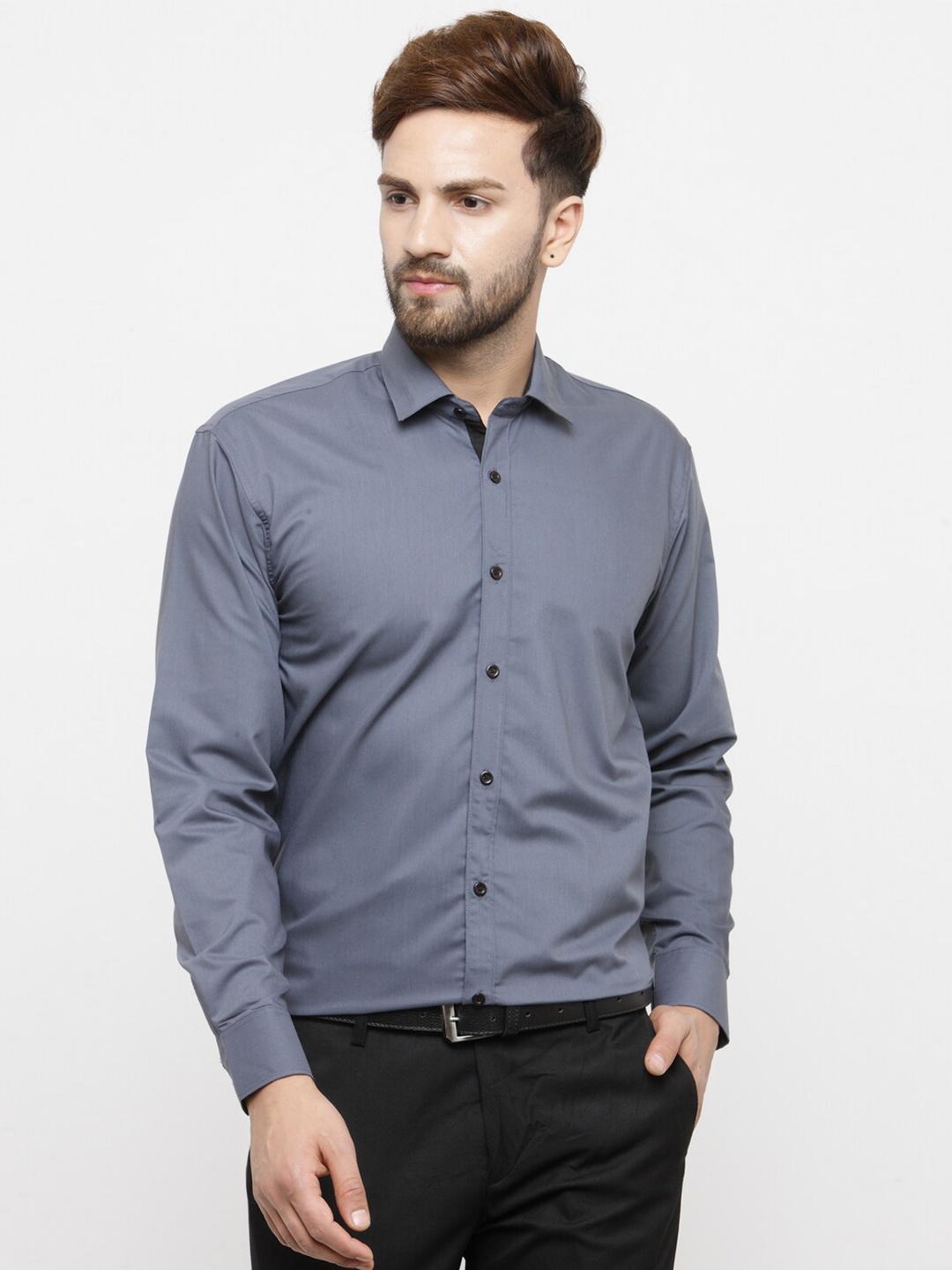 

JAINISH Men Grey Classic Formal Shirt