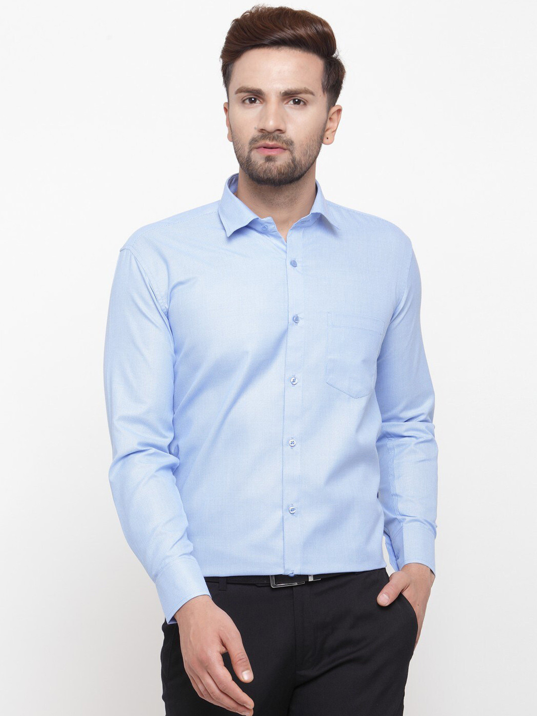 

JAINISH Men Blue Classic Regular Fit Formal Shirt