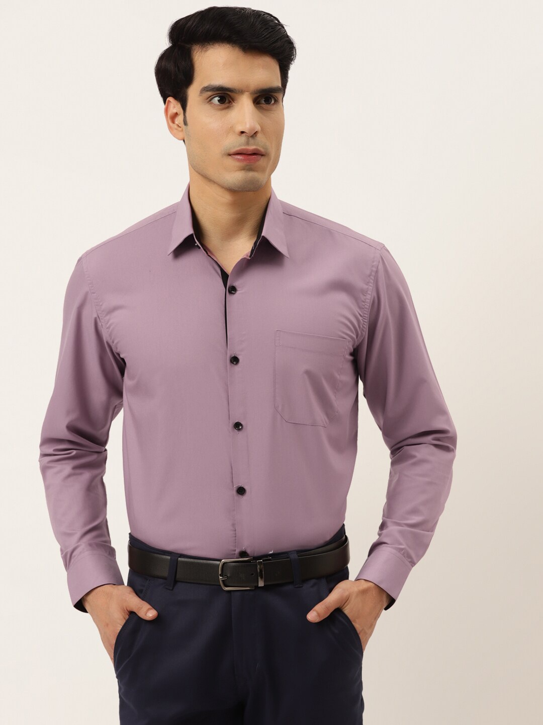 

JAINISH Men Mauve Classic Formal Shirt