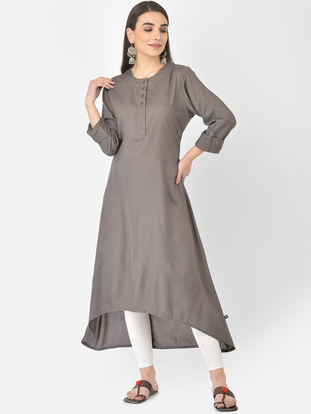 

Pistaa Women Grey Kurta