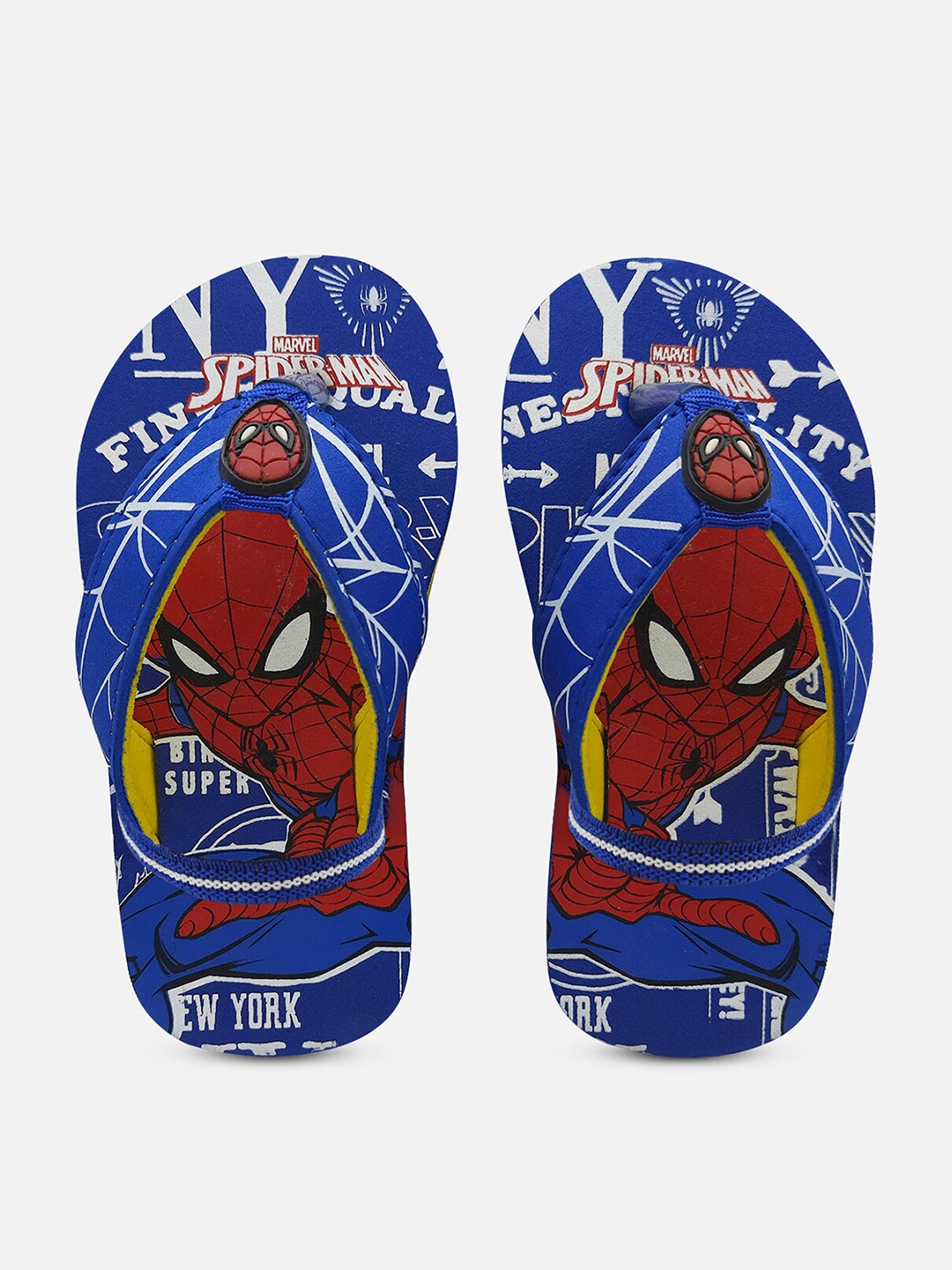 

Kids Ville Boys Red & Blue Spiderman Printed Rubber Thong Flip-Flops