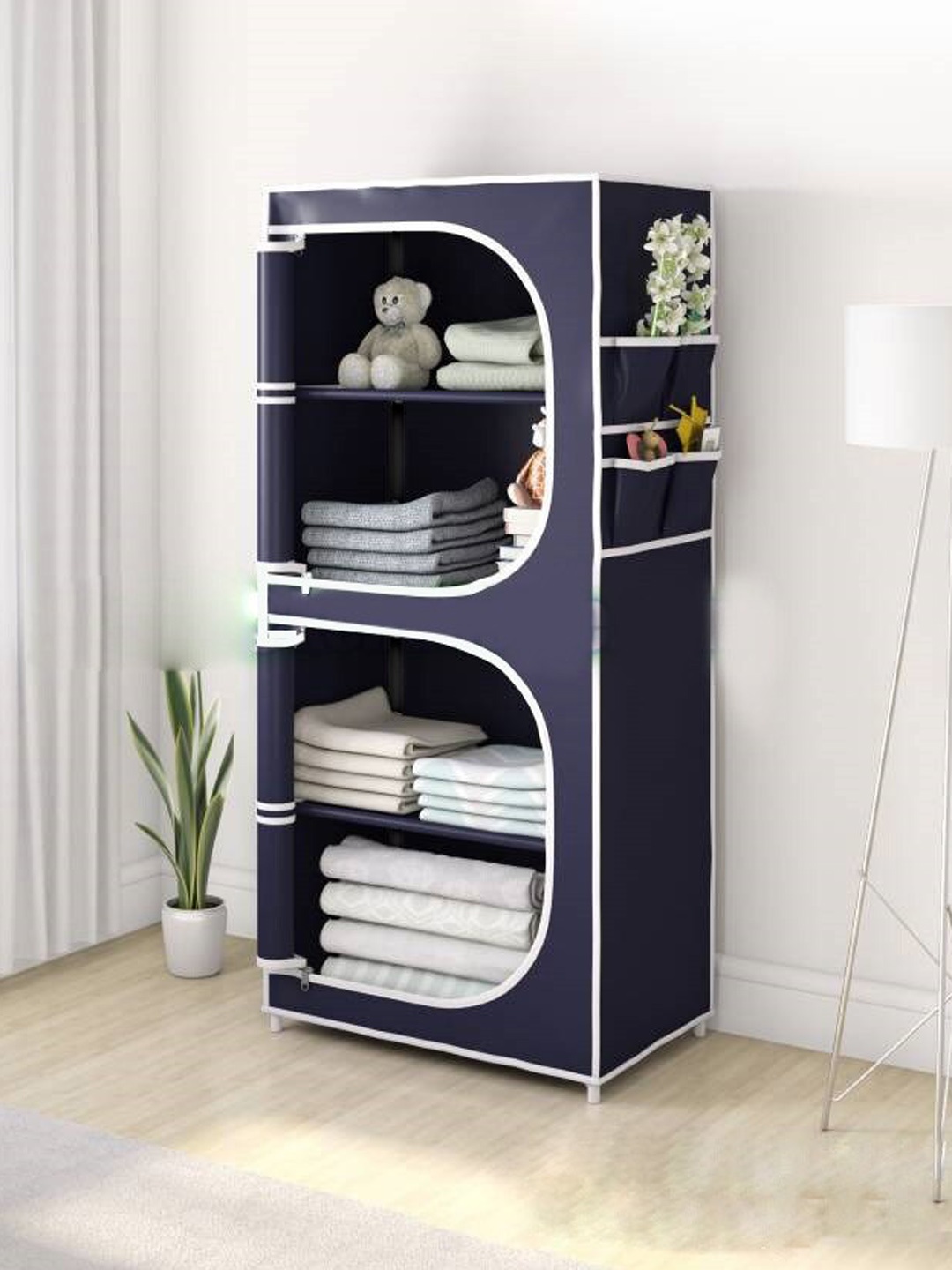 

Sasimo Navy Blue Solid Multi-utility Organizer