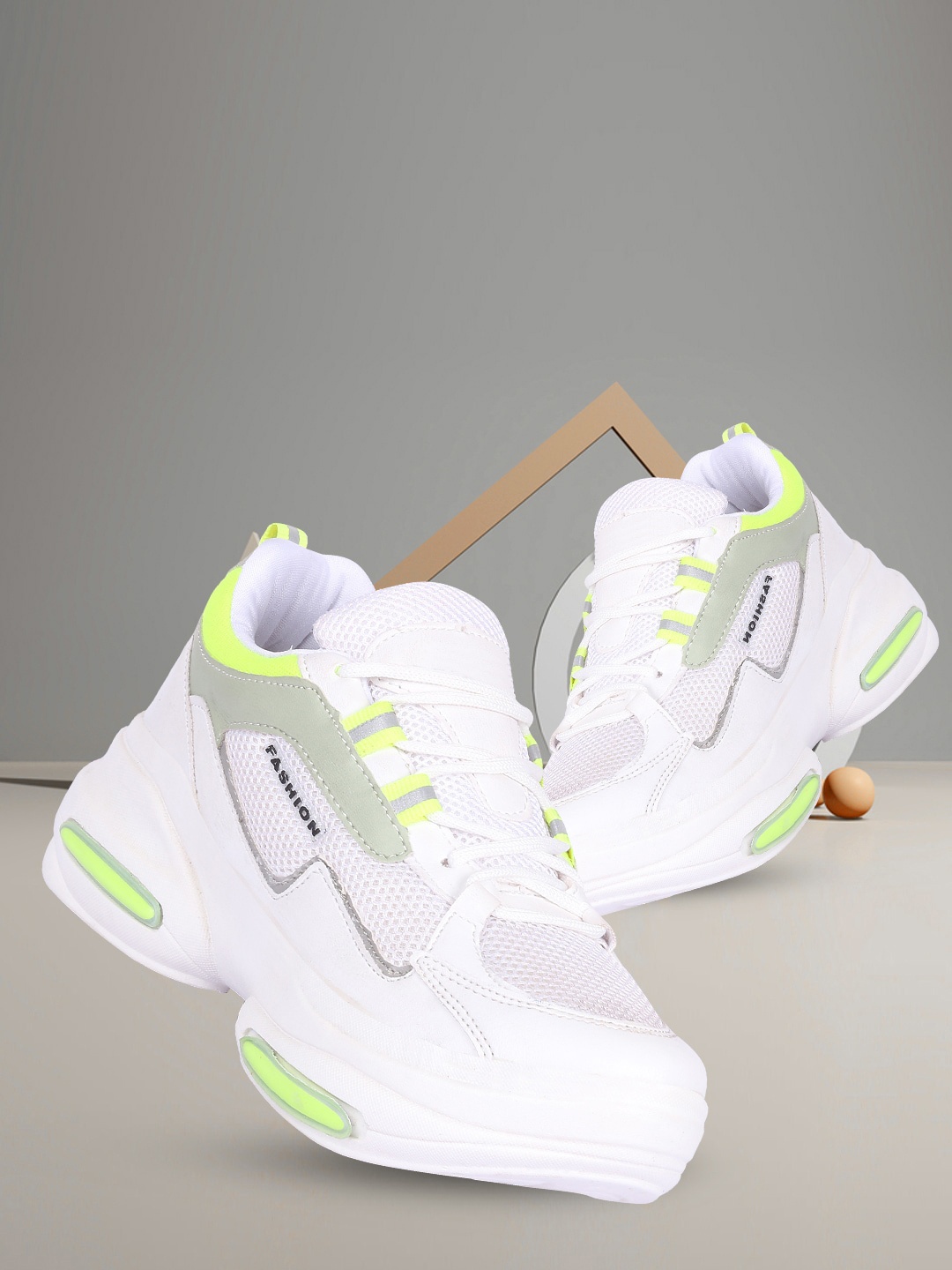 

Longwalk Women White Colourblocked Sneakers