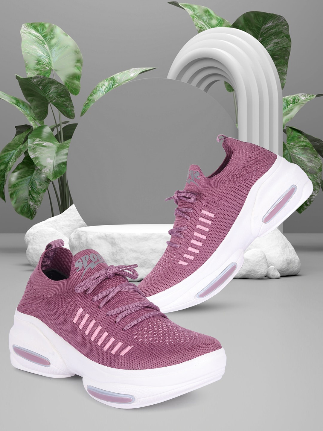 

Longwalk Women Purple Colourblocked Sneakers