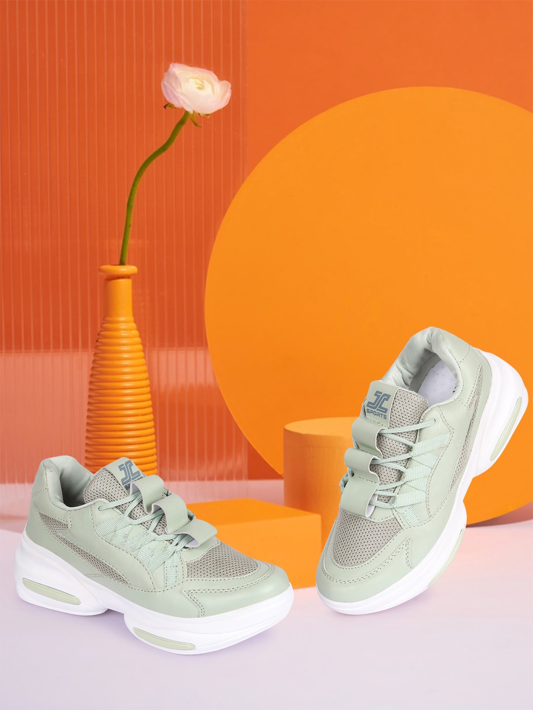 

Longwalk Women Green Solid Regular Sneakers
