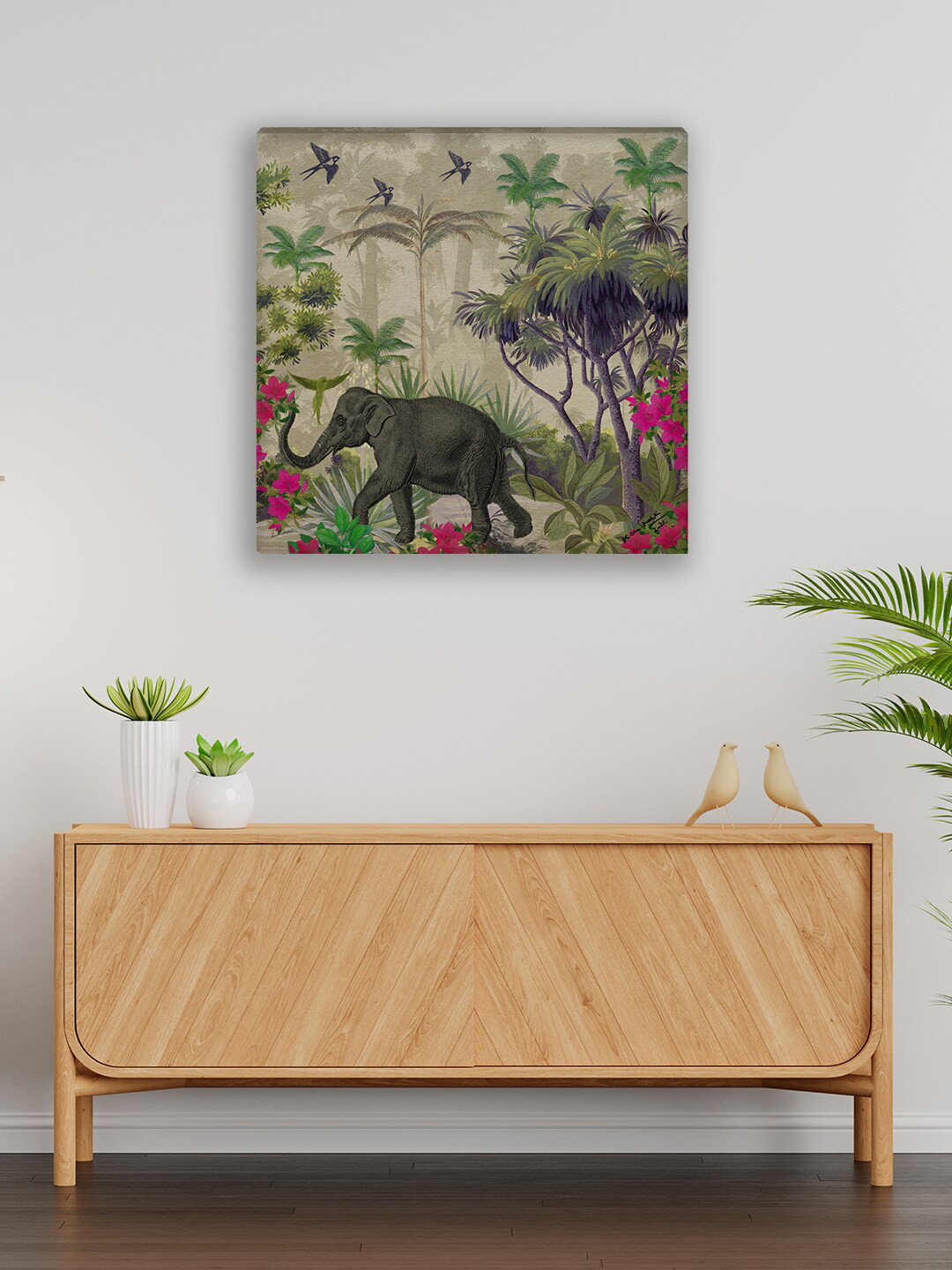 

India Circus by Krsnaa Mehta Grey & Green Manoeuvres in the Nature Wall Art
